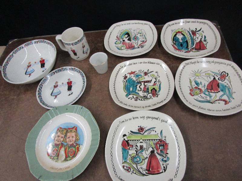lot 120 image: Norway Assortment of Plates and Bowls