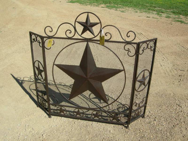 Metal Star Fireplace Screen