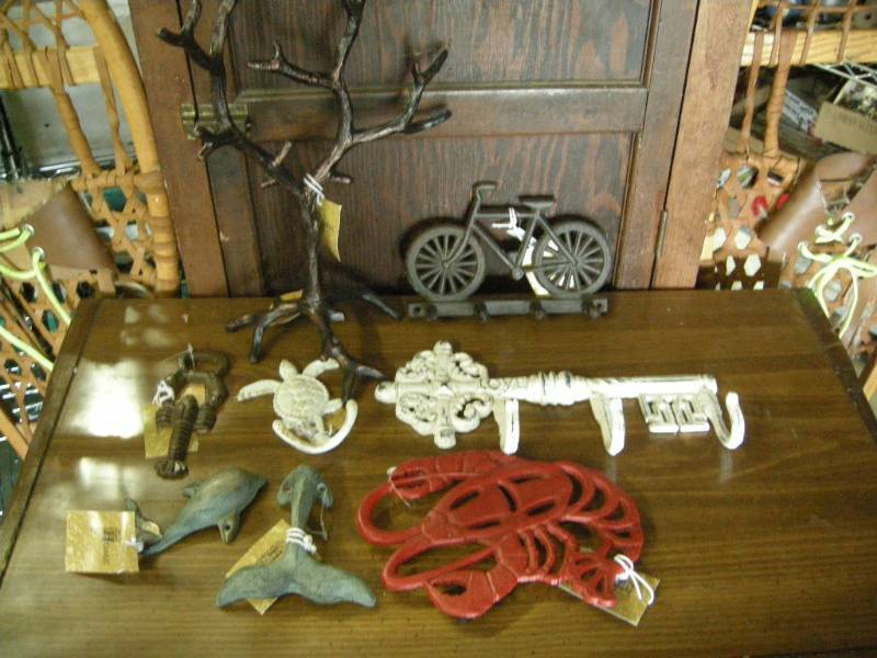 Whimsical Cast Iron Hooks, Holders, Openers