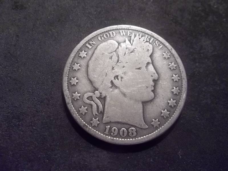 1908 O Barber Half Dollar