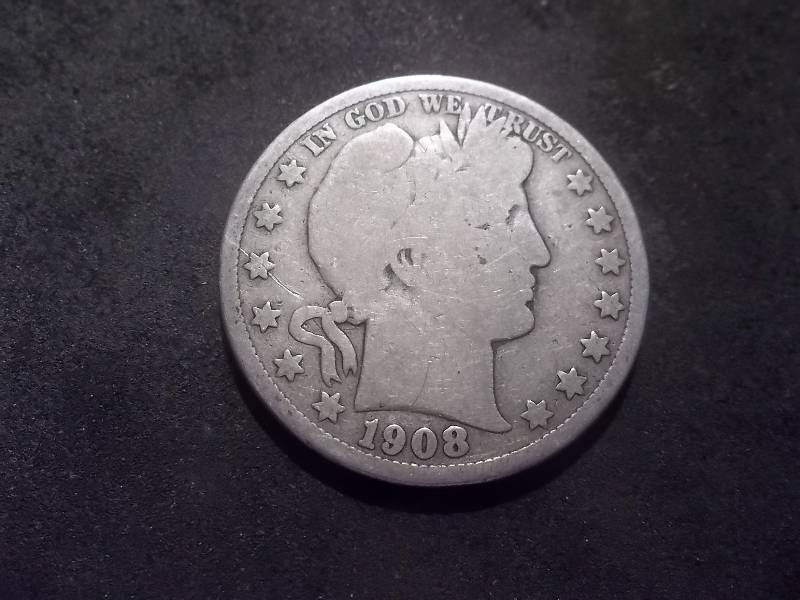 1908 S Barber Half Dollar