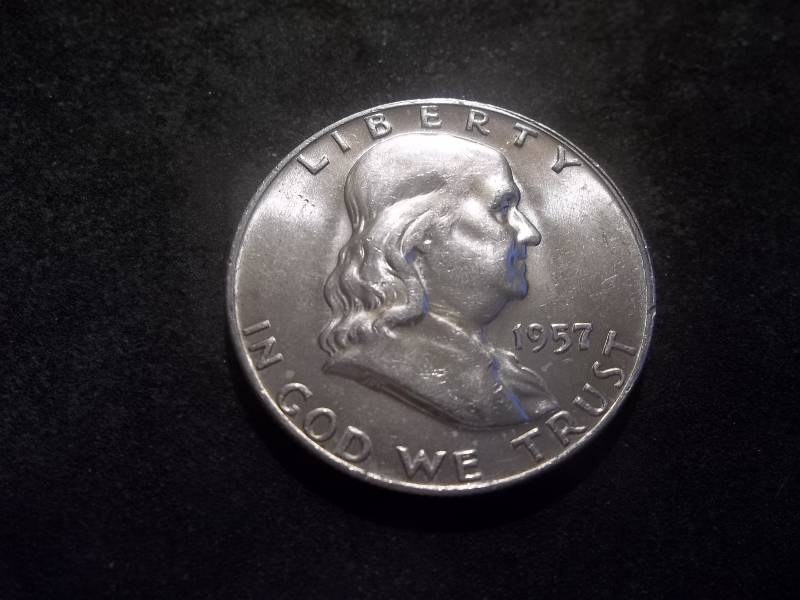 1957 D  Franklin Half Dollar