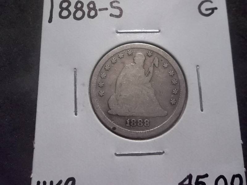 1888 S Seated Liberty Quarter