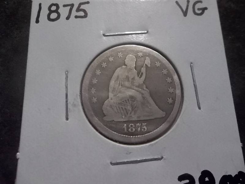 1875 Seated Liberty Quarter
