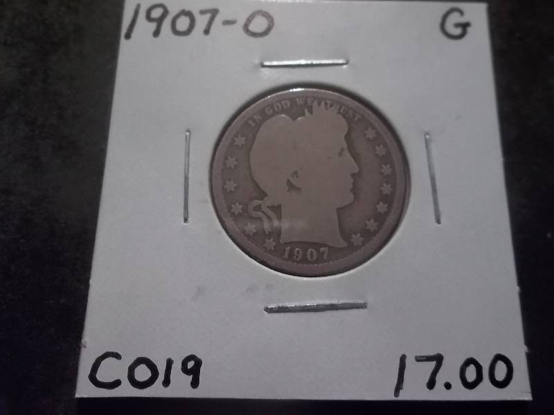 1907 O Barber Quarter