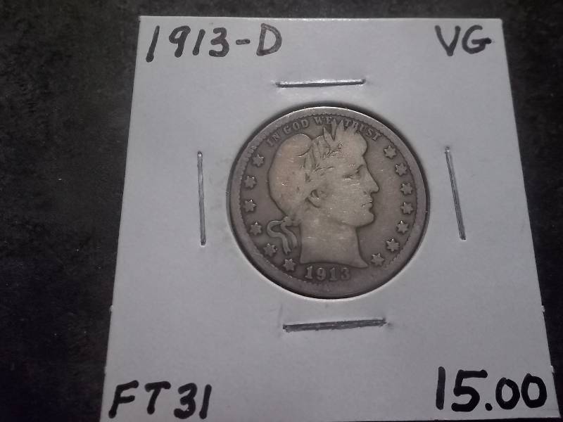 1913 D Barber Quarter