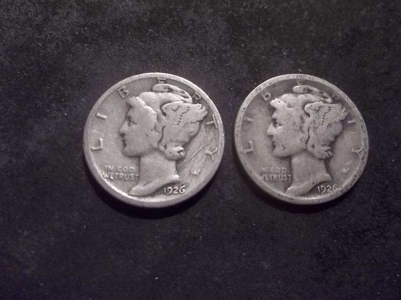 1926, D Mercury Dimes