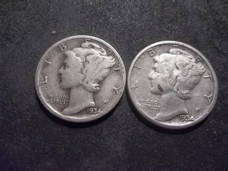 1934, 1934 D Mercury Dimes