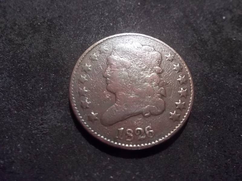 1826 Half Cent Piece