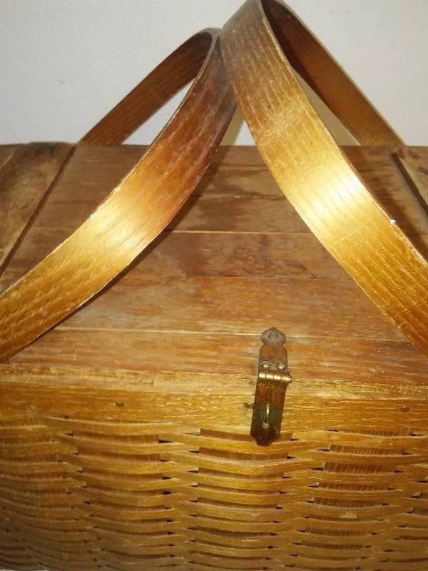 Vintage Woven Picnic basket