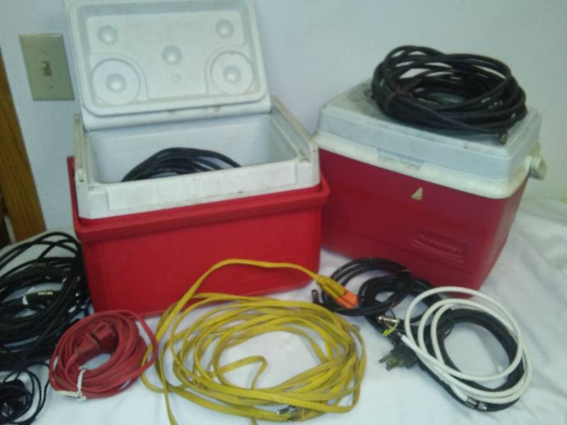 extension cords 2 coolers, and more