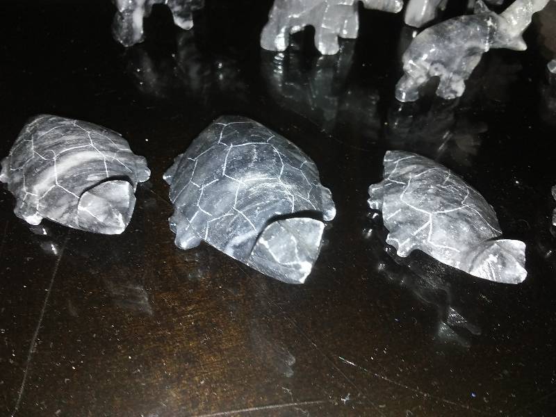 carved Stone and glass
