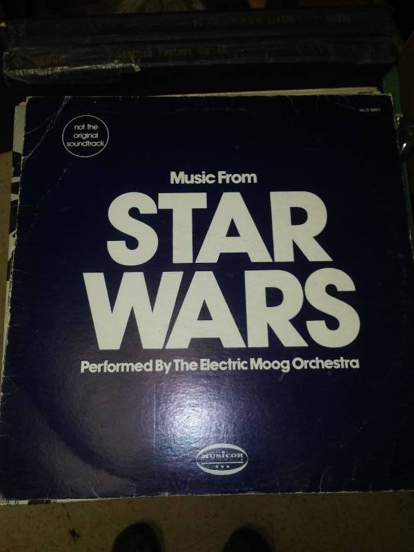 12 x 12 bin of LP vinyl albums