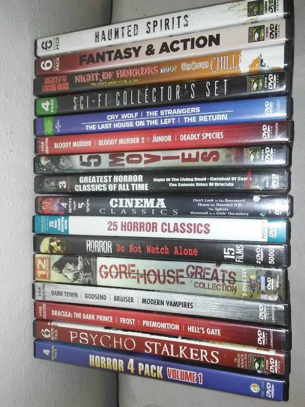 110  movies, horror, on 16 DVDs