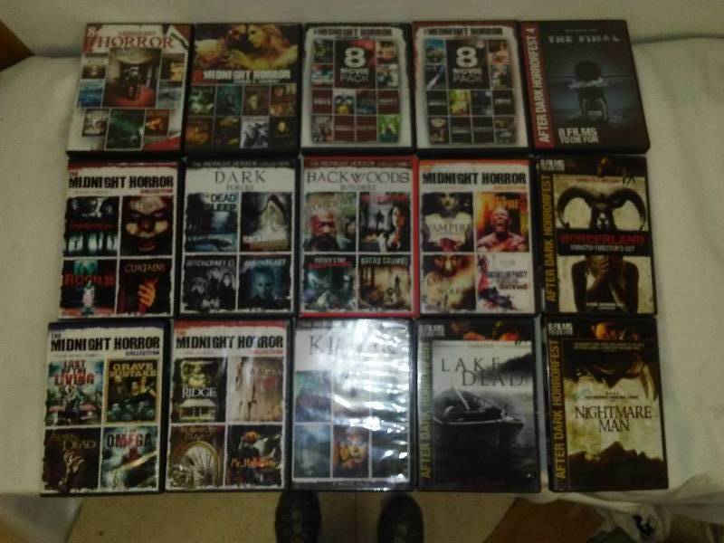 80  horror movies on 15 DVDs