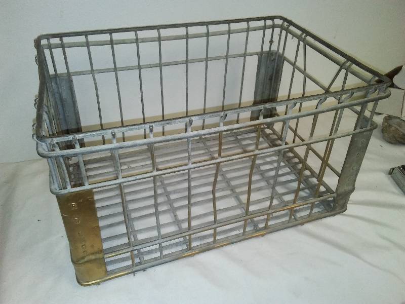 metal milk crate