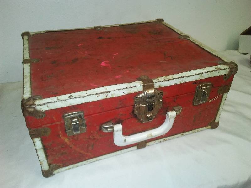 metal case suitcase with electronics