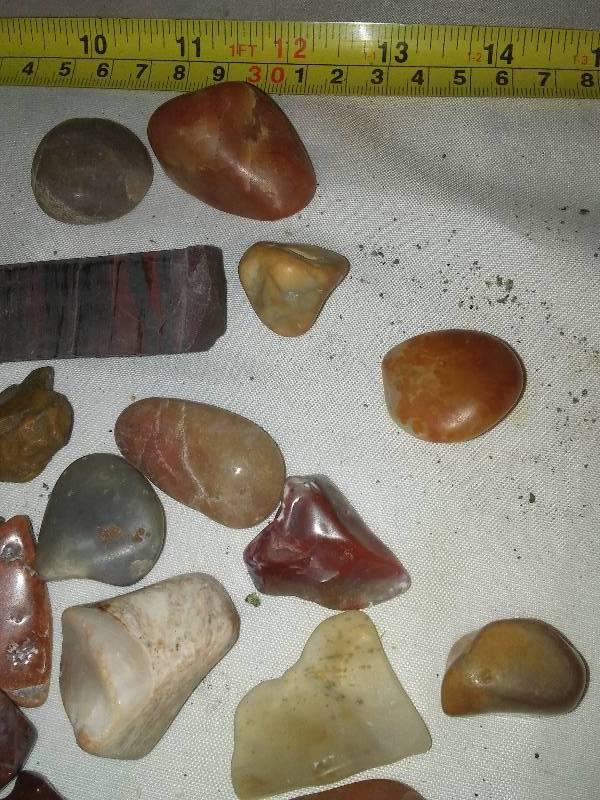 polished and cut rocks