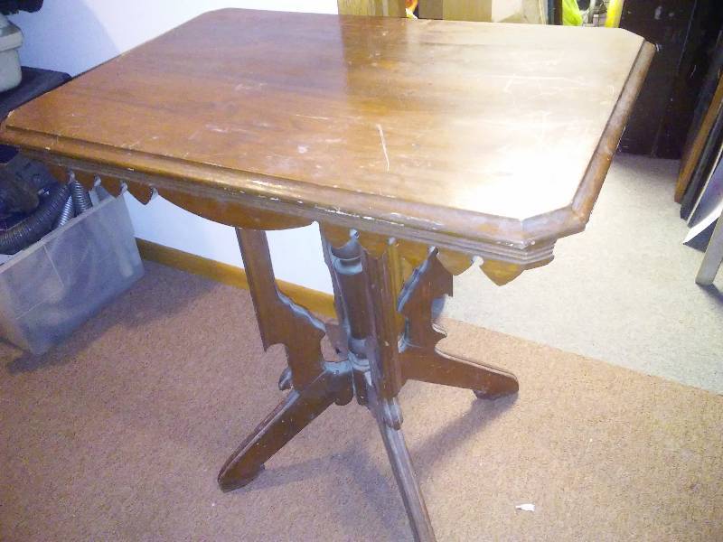 Occasional Wood Ornate Table, 28 x 19x 29