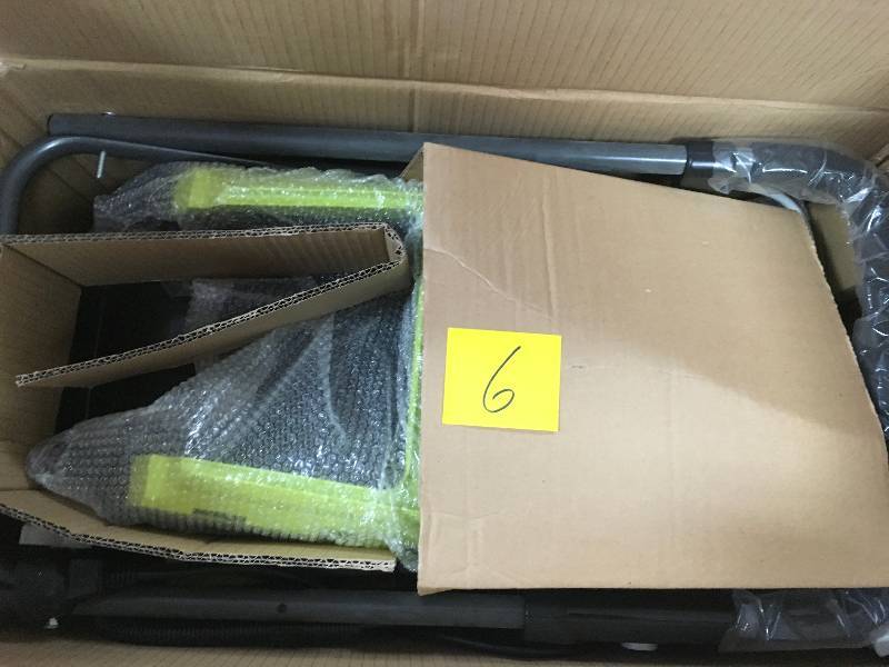 lot 6 image: RYOBI 13 in. 11 Amp Corded Electric Walk Behind Push Mower in working conditions