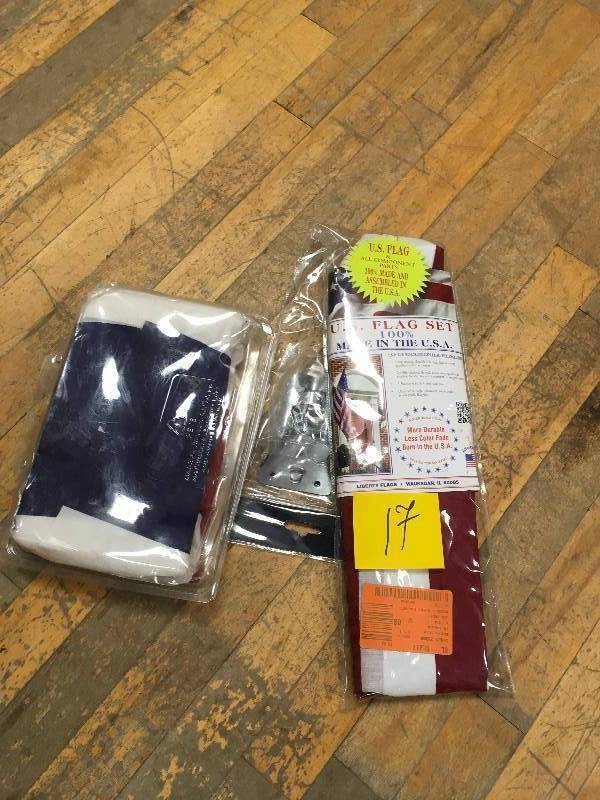 lot 17 image: Liberty Flags 3 ft. x 5 ft. Polycotton U.S. Flag set