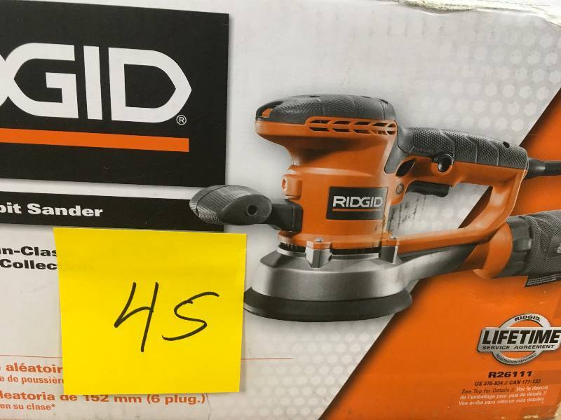 lot 45 image: RIDGID 6 in. Variable-Speed Dual Random Orbital Sander with AIRGUARD Technology  USED  in working conditions
