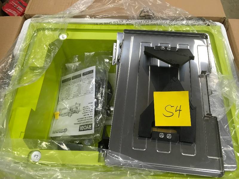 lot 54 image: Ryobi 7 in. 4.8 Amp Tabletop Tile Saw in working conditions