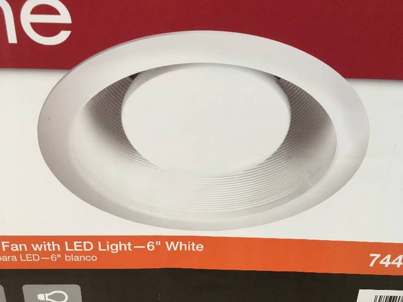 lot 55 image: Nutone 70 CFM Recessed Ceiling Mount Exhaust Fan with LED Lighting, ENERGY STAR not used