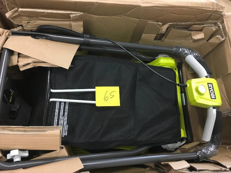 lot 65 image: Ryobi 16 in. 40-Volt Lithium-Ion Cordless Battery Walk Behind Push Lawn Mower - BatteryCharger Not Included
