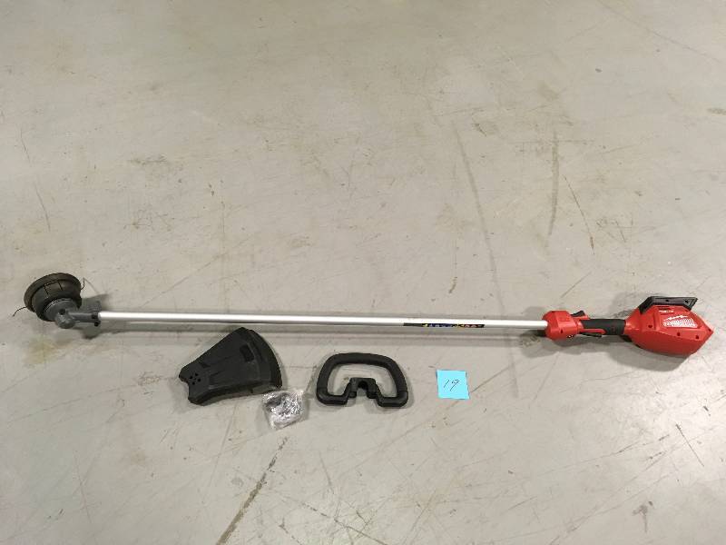 lot 19 image: Milwaukee M18 FUEL 18-Volt Lithium-ion Brushless Cordless String Trimmer (Tool Only) in working conditions