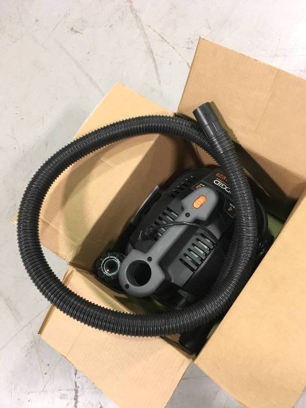 lot 26 image: RIDGID 4 Gal. 5.0-Peak HP Portable Wet Dry Vac in working conditions