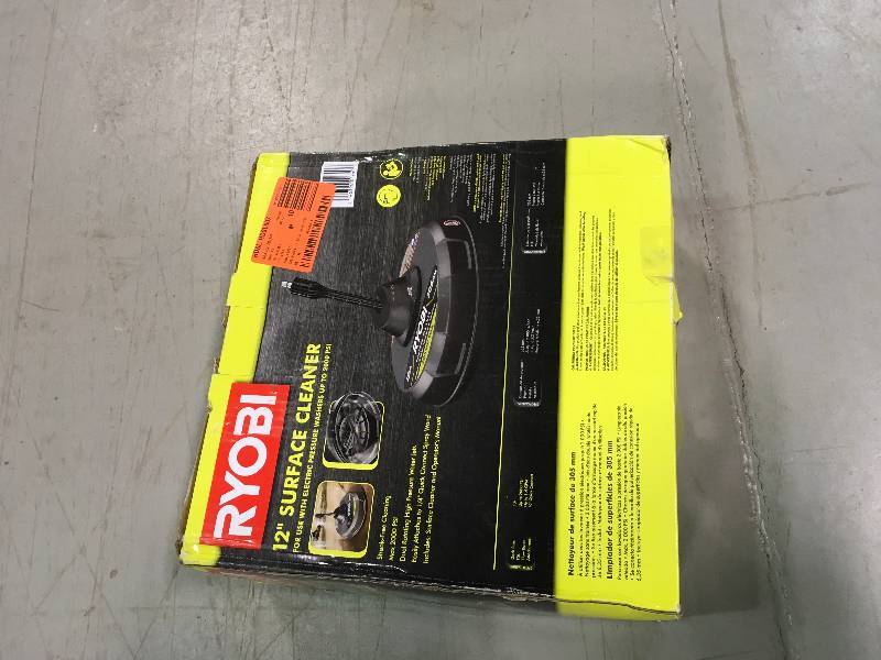 lot 29 image: RYOBI 12 in. 2000 psi 1.4 GPM Quick Connect Surface Cleaner for Electric Pressure Washers in good conditions