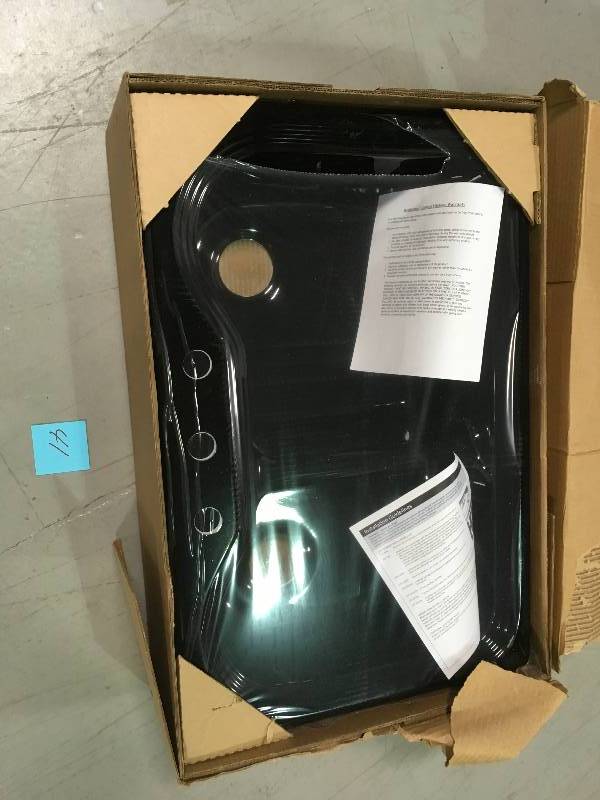 lot 41 image: Breckenridge Drop-in Acrylic 33 in. 4-Hole Double Bowl Kitchen Sink in Black open box