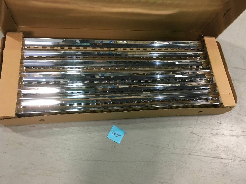 lot 49 image: LITHONIA LIGHTING High Bay Industrial 6-Light Grey Hanging Fluorescent Fixture