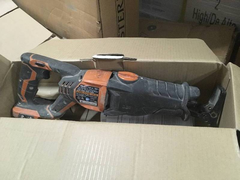 lot 75 image: Ridgid R8641B X4 18 Volt Cordless Reciprocating Saw wOrbital Action (Battery Not Included, Power Tool Only) Used in good working condition