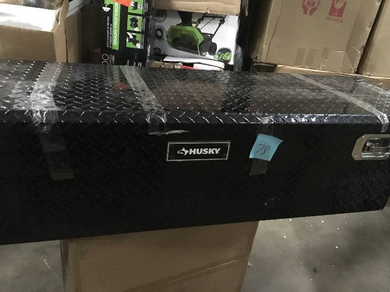 lot 78 image: Husky Husky 70 in. Topsider Black Low-Profile Truck Box in good conditions not key