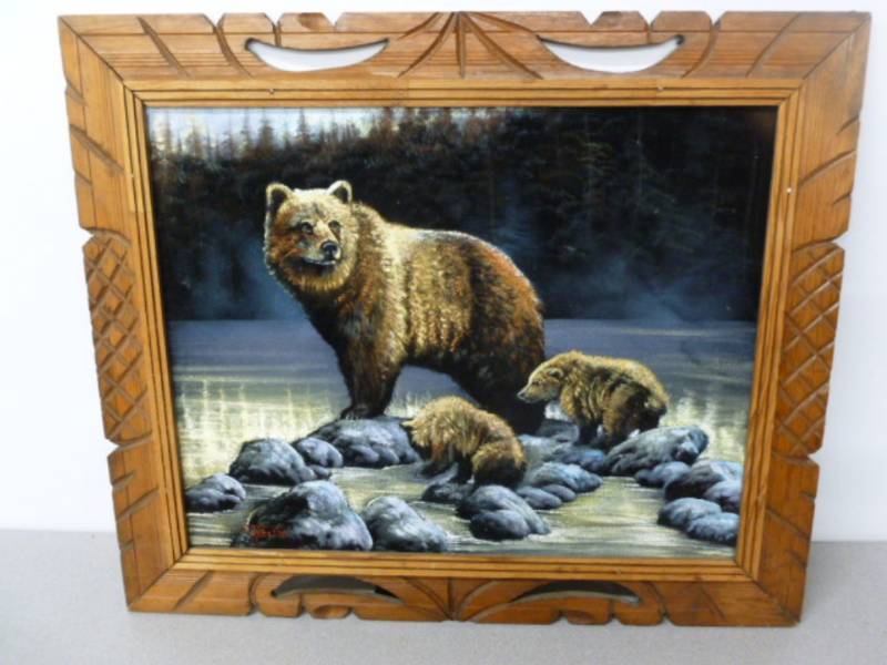 lot 19 image: Original Oil On Black Velvet