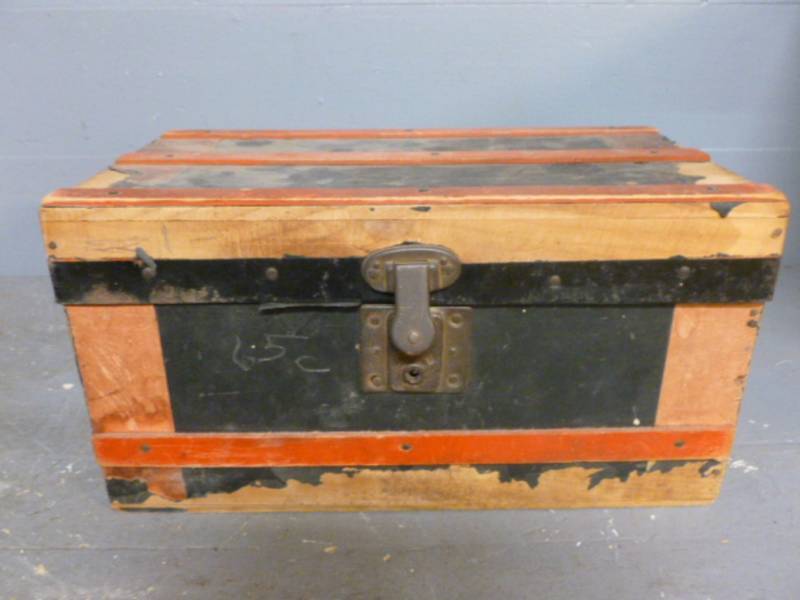 lot 87 image: Antique Wooden Box