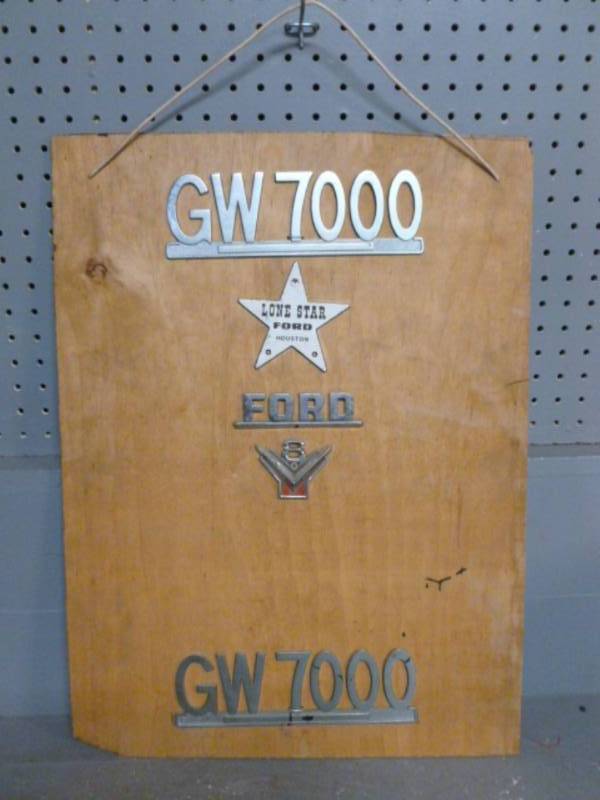 lot 92 image: Vintage Truck Emblem Display