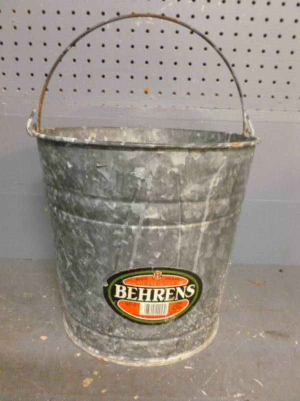 lot 100 image: Galvanized Steel Bucket