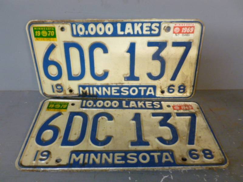 lot 158 image: Vintage License Plates