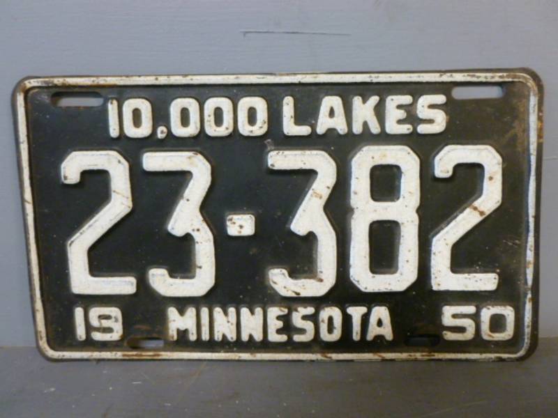 lot 161 image: Vintage License Plate