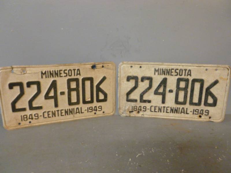 lot 163 image: Vintage License Plates