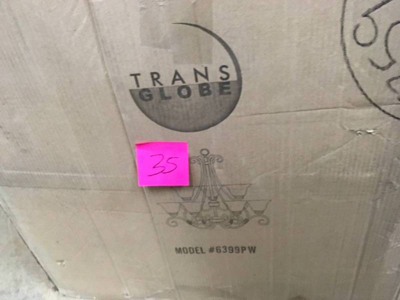 Trans Globe Pewter 9-Light Chandelier 6399 PW in good conditions