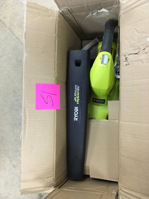 Ryobi ONE 150 MPH 200 CFM 18-Volt Lithium-Ion Hybrid Leaf BlowerSweeper - Battery and Charger Not Included in working conditions
