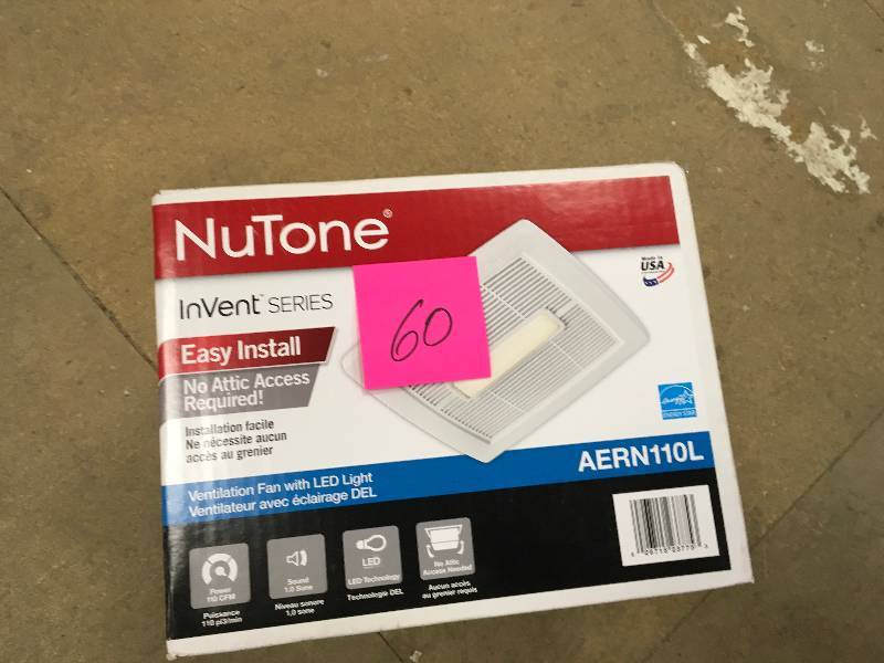 Nutone InVent Series 110 CFM Ceiling Exhaust Bath Fan with Light, ENERGY STAR in good conditions