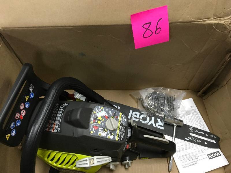 Ryobi 16 in. 37cc 2-Cycle Gas Chainsaw used in working condition