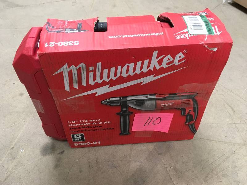Milwaukee 12 in. Heavy-Duty Hammer Drill in working conditions