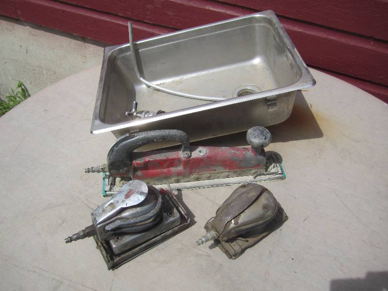 lot 6 image: Lot of 3 Air Sanders and Stainless ...