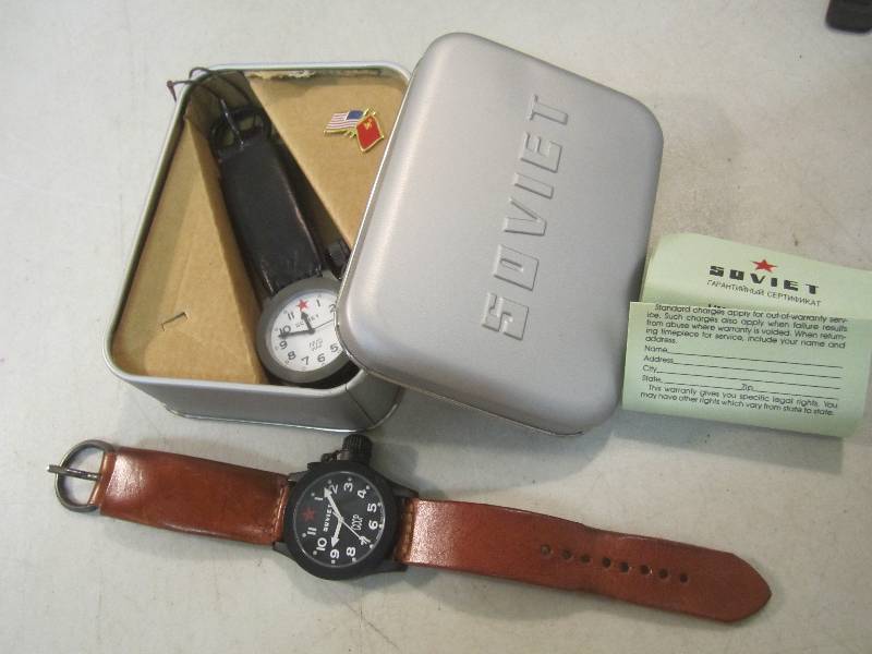 lot 31 image: Lot of 2 Soviet CCCP Watches 1 is r...